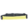 Solid Yellow Color Elastic Outdoor Sport Runner Waist Pocket Belt